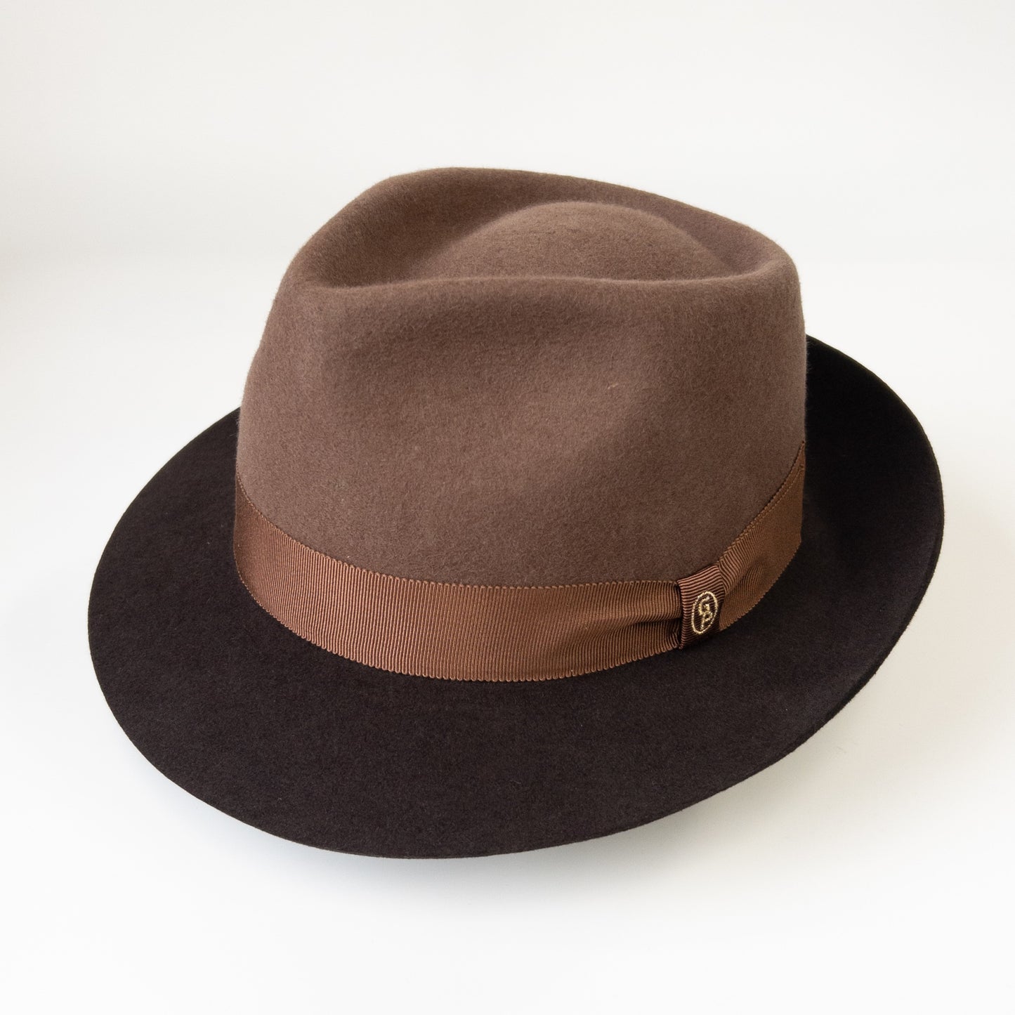 【日本人の頭に合う】バイカラークラシックフェルトハット ブラック