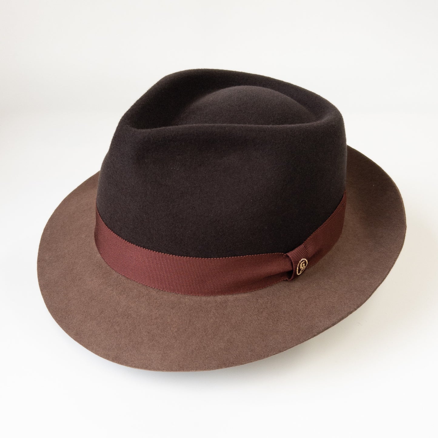 【日本人の頭に合う】バイカラークラシックフェルトハット ブラック