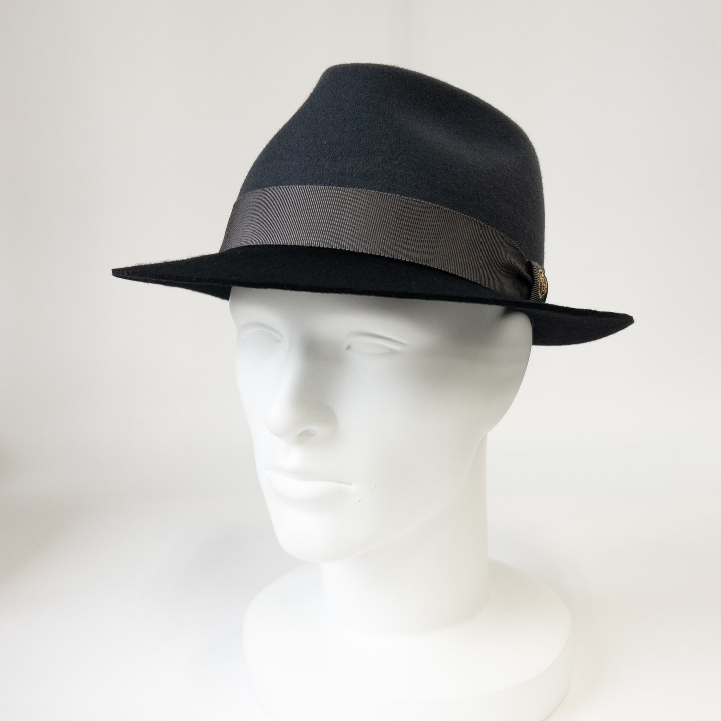 【日本人の頭に合う】バイカラークラシックフェルトハット グレー