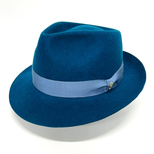【日本人の頭に合う】90gウールフェルトハット   ターコイズ