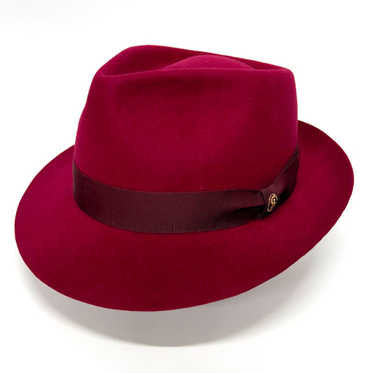 【日本人の頭に合う】90gウールフェルトハット   レッド