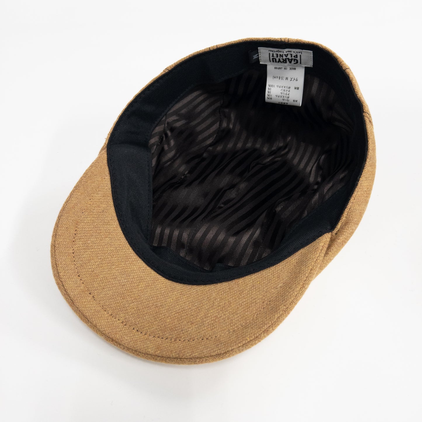 ウォッシャブルフラノハンチング　キャメル