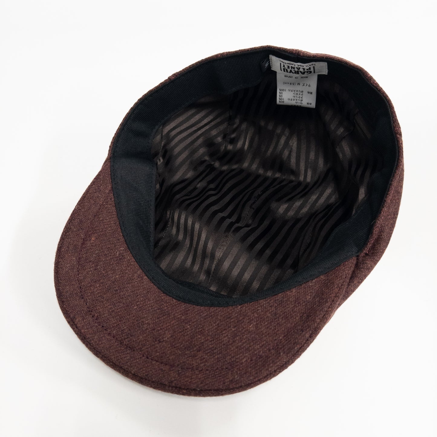 ウォッシャブルフラノハンチング　ボルドー