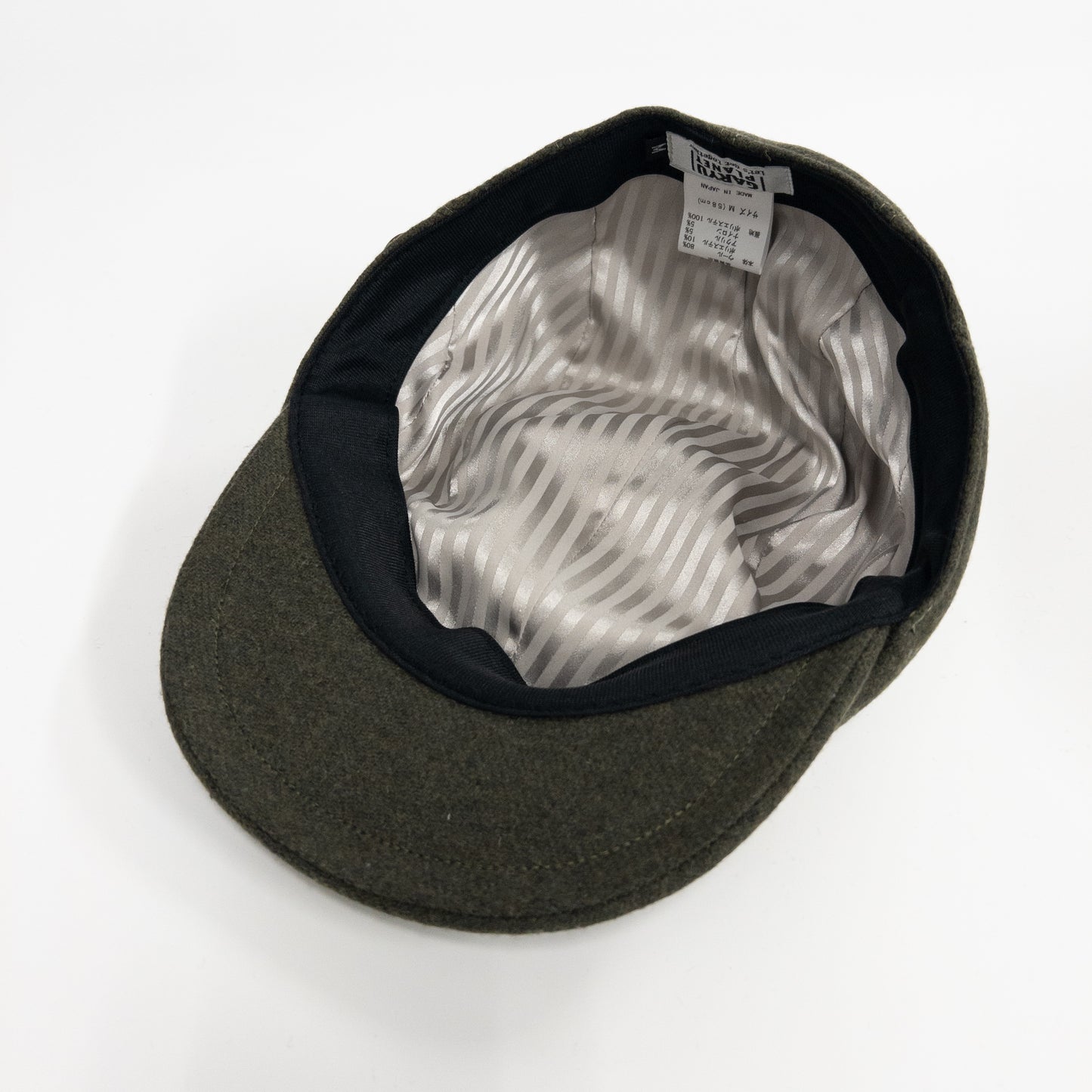 ウォッシャブルフラノハンチング　カーキ