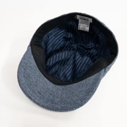 ウォッシャブルフラノハンチング　ブルー