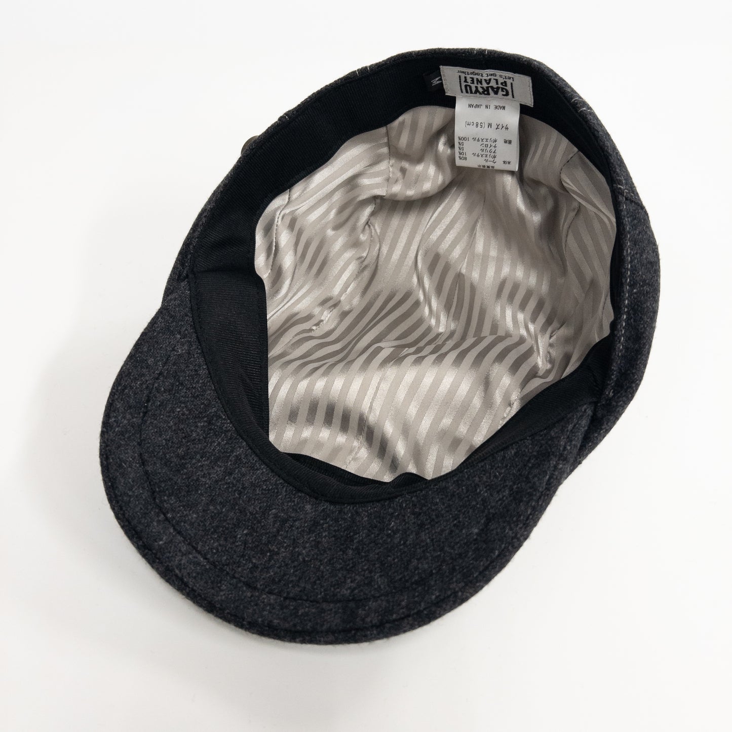 ウォッシャブルフラノハンチング　チャコール