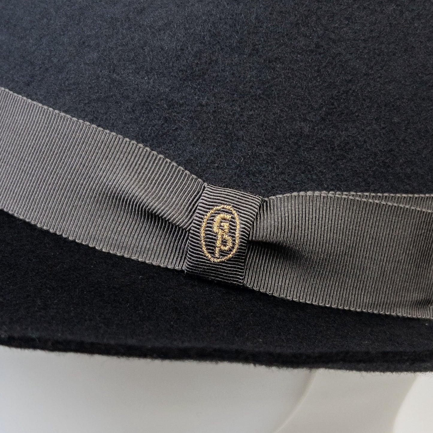 【日本人の頭に合う】バイカラークラシックフェルトハット　グレー