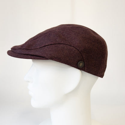 ウォッシャブルフラノハンチング　ボルドー