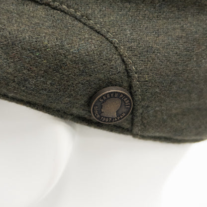 ウォッシャブルフラノハンチング　カーキ