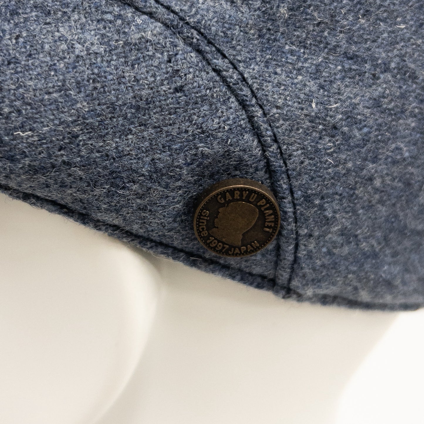 ウォッシャブルフラノハンチング　ブルー