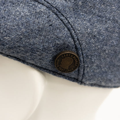 ウォッシャブルフラノハンチング　ブルー